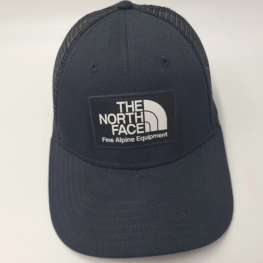 The North Face Hat Snapback Trucker Mesh Black White Fine Alpine Equipment Men